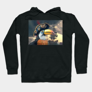 Toucan Bird Pirate Captain Hoodie